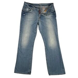 Lucky Brand Easy Rider Jeans Womens 14/32 (Fits 34x31) Button Fly Y2K USA Made